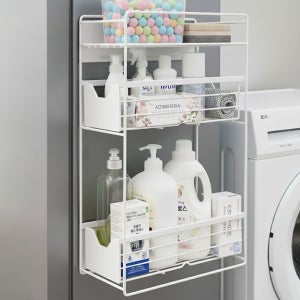 살림생각 다용도 슬라이딩 냉장고 자석 선반