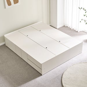 알파침대 제인 무헤드 2단 수납 침대프레임 Q/K공용