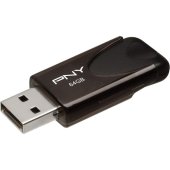 PNY 64GB Attaché 4 USB 2.0 플래시 드라이브 블랙 이미지