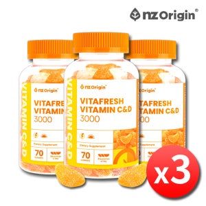 어린이 비타민 젤리 영양제 C&D 구미 비타프레쉬 귤젤리 3병