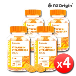 어린이 비타민 젤리 영양제 C&D 구미 비타프레쉬 귤젤리 4병