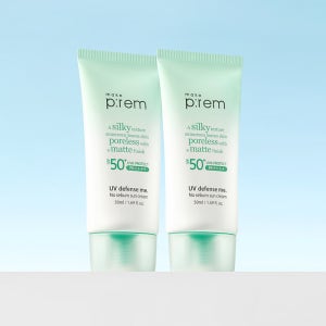 [2개묶음] 메이크프렘 유브이 디펜스 미 노세범 선크림 50ml+50ml (SPF50, PA++++) +PDRN 클밀 21ml 증정