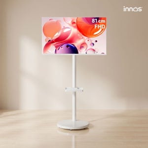 이노스 삼탠바이미 무빙티비 81cm(32인치) FHD 화이트 스마트 이동식 TV 중소바이미 P2.5