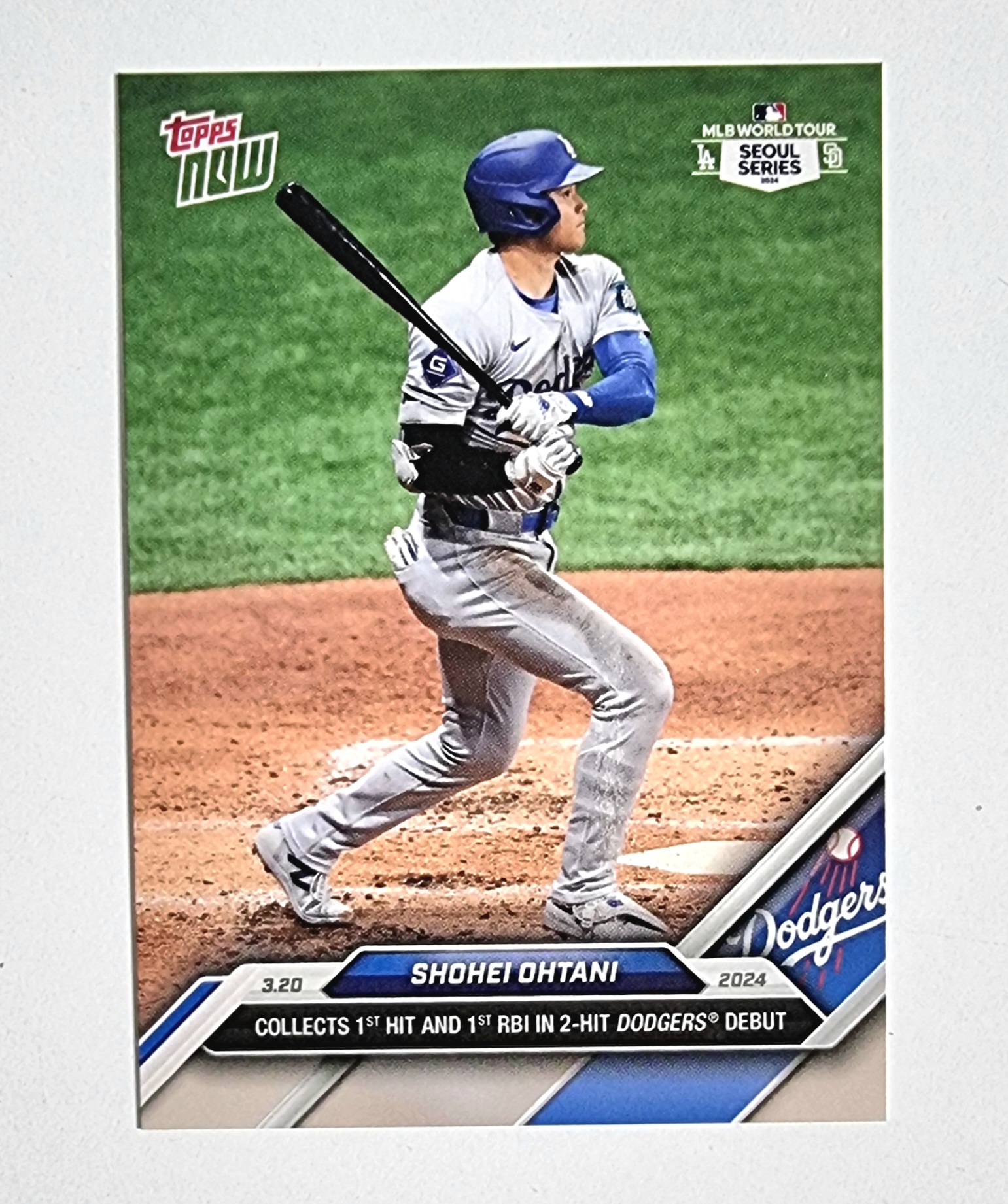 오타니 쇼헤이 서울시리즈 탑스 나우 카드 2024 Topps Now Seoul Series MLB World Tour Shohei Ohtani No-1 MLB 야구카드