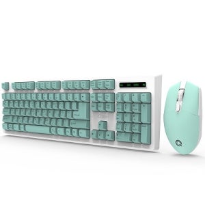 QSENN MK450 무선 키보드 마우스 세트 (민트)