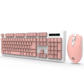 QSENN MK450 무선 키보드 마우스 세트 (핑크) 이미지
