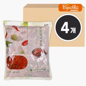 반찬단지 양념 무말랭이 무침 4kg x4개입 대용량 업소용 식당용 보쌈 밑반찬 무장아찌