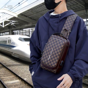 [이월상품] 남자 슬링백 크로스백 여행용 도난방지 TSA 락 방수 어깨가방