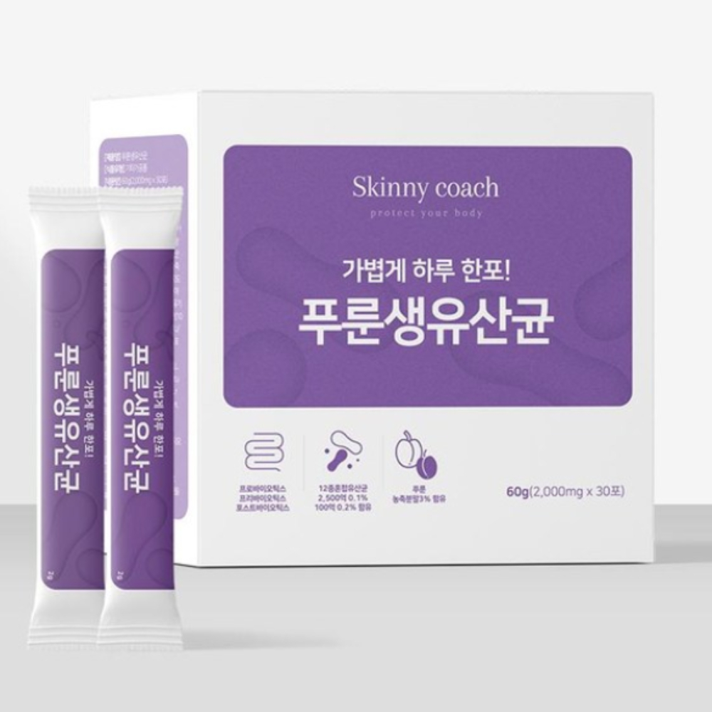 유산균 2500억 푸룬생유산균 프로바이오 포스트바이오 프리바이오 3종 30포