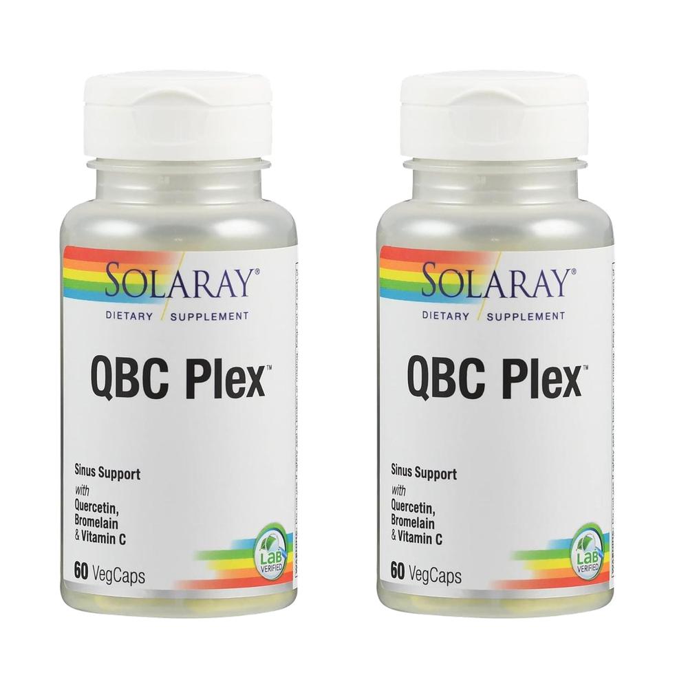 솔라레이 QBC Plex 500mg 퀘르세틴 브로멜라인 비타민C 60캡슐 x2팩