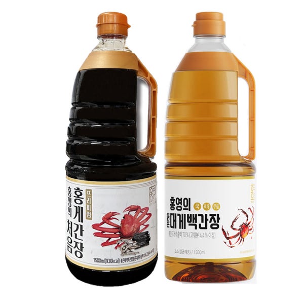 홍영의 프리미엄 홍게간장1.5L,붉은대게 백간장1.5L, 어간장 중 택1