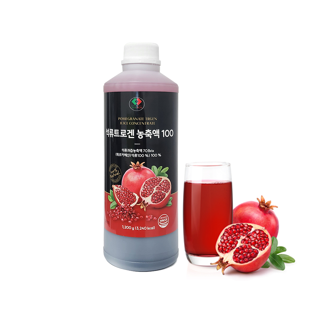 <b>석류</b>트로겐 <b>농축액</b> 100 (1200g x 1병) <b>석류</b>과즙 70Brix <b>석류</b> 100%