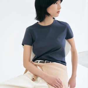 W_씬 져지 크루넥 반소매 티셔츠 (115gsm) LJT1916