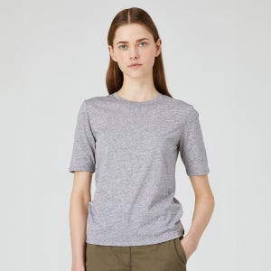 W_씬 져지 크루넥 하프슬리브 티셔츠 (115gsm) LJT1918