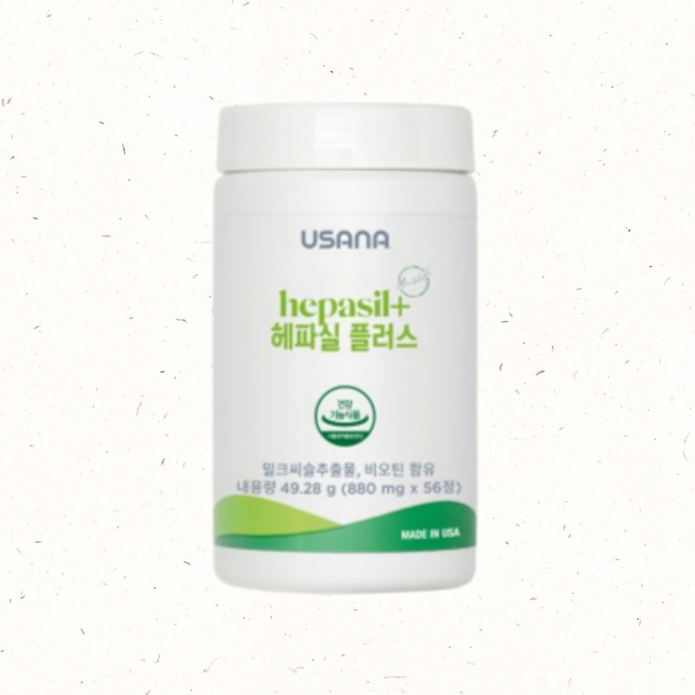 <b>유사나</b> 실리마린 130mg 비오틴 강화, 간건강에 도움 밀크씨슬 헤파실 플러스 56정