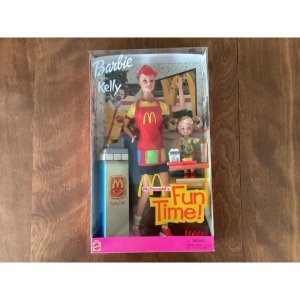 BOX 바비 인형 & Kelly 2001 McDonalds Fun Time Dolls Play Set 29395