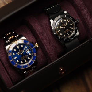 초코브라운 소가죽 애플워치 케이스 시계 파우치 3구 보관함 피스토스 남녀공용