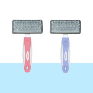 브리더 슬리커 볼 브러쉬 M 색상랜덤 강아지브러쉬 고양이브러쉬