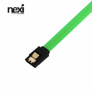 NEXI NX1252 SATA3 ㅡ자 락형 케이블 0.3m (그린, NX-SATA-G03)