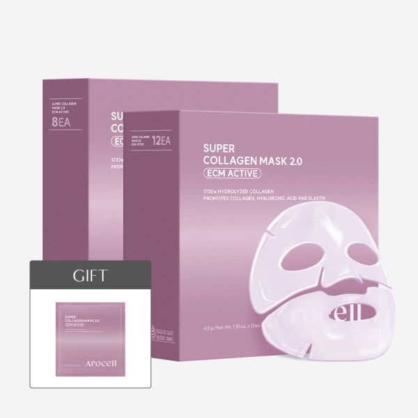 아로셀 슈퍼 콜라겐 마스크 2.0 ECM ACTIVE 20매 + [증정] 슈퍼 콜라겐 마스크 2.0 1매