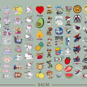 80개 캐릭터 티셔츠전사지 의류diy 리폼 꾸미기 데코 스티커 열전사필름