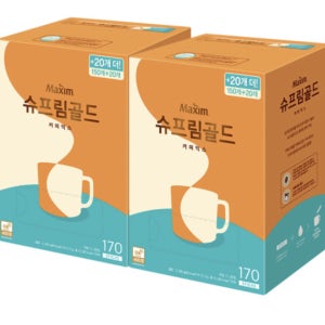 [본사발주] 맥심 슈프림골드 커피믹스 170T x 2개