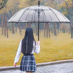 앞이 잘보이는 투명 장우산 16살대 투명비닐 자동우산 골프우산 대형우산 시야확보