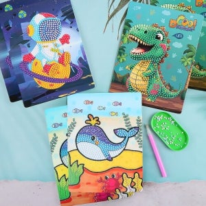 파스텔클레이 보석십자수 그림 동물 고래 공룡 우주 1개입