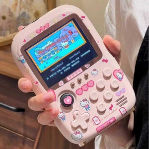 레트로 게임기 휴대용 보조 배터리 아케이드 오락기 핑크(10000mAh)