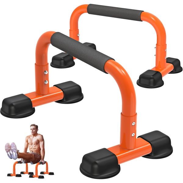 Dolibest Push Up Bar 9 6인치 풀커버 폼 핸들이 높은 평행봉 <b>안정</b> 칼리스테닉스 장비 물구나무서기 L Sit Dip 실내 실외용 훈련 （ 660LB ）