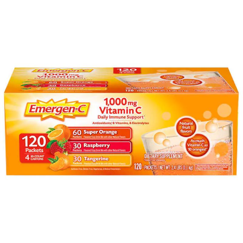 [<b>Emergen-C</b>]이머전씨 <b>비타민</b> <b>C</b> 1000mg 버라이어티 120팩