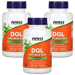 나우푸드 DGL 감초 추출물 400mg 100캡슐 3개 알로에 베라 함유