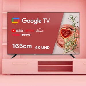 구글 스마트 65 대형 TV 블랙 UHD 165cm OTT 삼탠바이미 거실 안방 티비