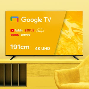 구글 스마트 75 대형 TV 블랙 UHD 190cm OTT 삼탠바이미 거실 안방 티비