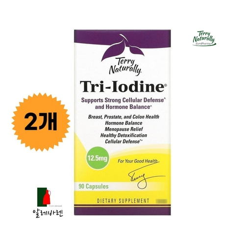 TerryNaturally <b>테리 내추럴리</b> 트리 요오드 12.5mg 90캡슐 2개