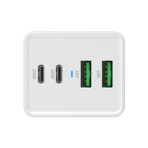 [이지넷유비쿼터스] GAN 4포트 퀵차지 PPS PD3.0 100W 멀티 충전기 QC628GAN