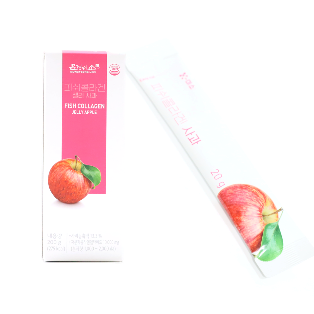 곤약젤리 저분자<b>콜라겐</b>펩타이드 <b>피쉬콜라겐</b> 젤리스틱 사과 20gx10포 <b>이지</b>컷