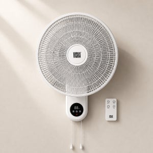 비스카 벽걸이 선풍기 에어 서큘레이터 저소음 5엽날개 자동회전 다이얼식/리모컨O (VK-304RW)