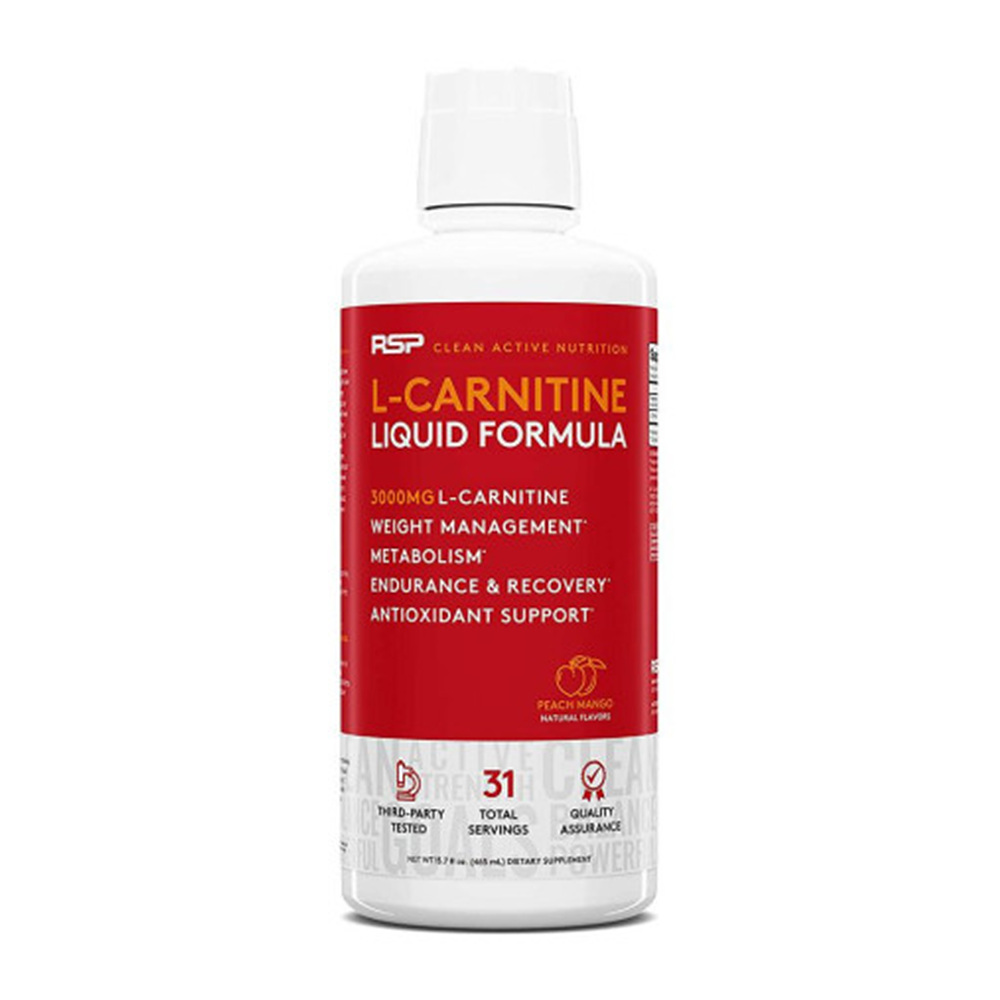 RSP <b>뉴트리션</b> L-카르니틴 리퀴드 포뮬라 3000 mg 피치 망고 465 ml