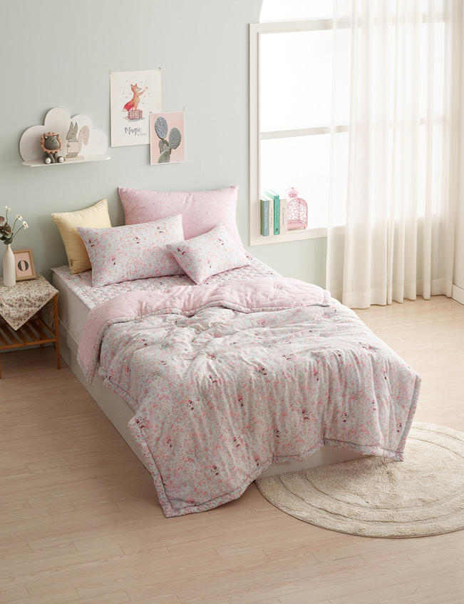 레노마홈 디즈니 미니 꽃 모달 차렵이불 (사계절,여름) KK/SS 레노마 모달 100%