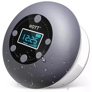 블루투스스피커 방수 무선 블루투스 스피커 휴대용 욕실 야외 음악 플레이어 핸즈프리 통화 FM LCD