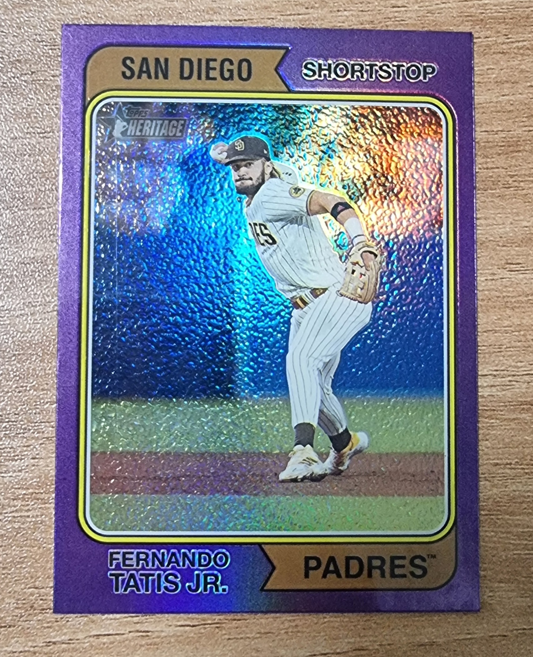 페르난도 타티스 주니어 2023 Topps Heritage Chrome Purple Hot Box Refractor No-24 MLB 야구카드