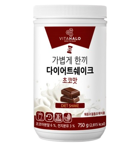 <b>비타할로</b> 가볍게 한끼 <b>다이어트</b> 쉐이크 초코맛 대용량 750g