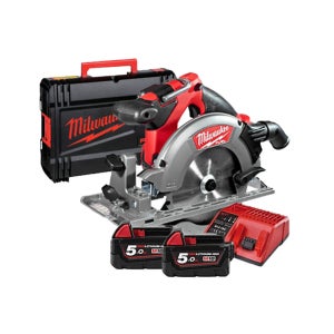 밀워키 전기톱 M18 CCS55-502X 충전 원형톱 세트 165mm 18V