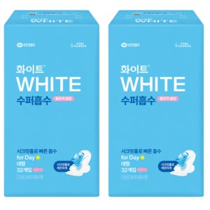 화이트 수퍼흡수 대형 32px2팩 /생리대