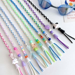 수제 수경끈 스트랩 물안경끈 교체 3줄 폼폼 오스위밍