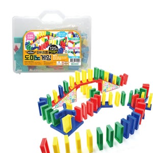 더위즈몬 도미노 125PCS 1세트 보관케이스형 어린이 보드게임 장난감