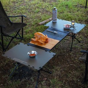 캠핑용 접이식 테이블 의자 Komen 기능 브릿지 IGT 확장 커피 스파이