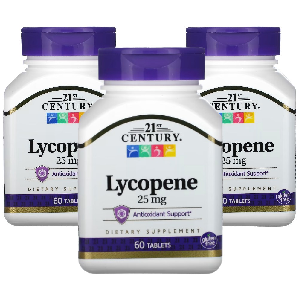 21st Century 리코펜 <b>라이코펜 25mg</b> 60캡슐, 3통