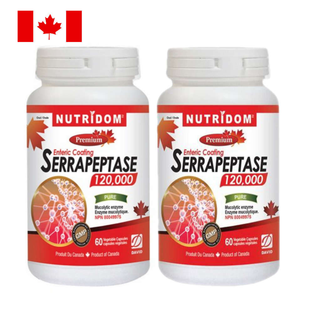 (2팩세트) 뉴트리돔 <b>세라펩타아제</b> 세라펩타제 <b>120000SPU</b> 60캡슐 N158
